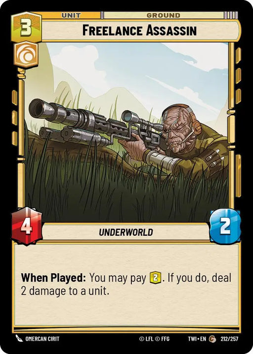 Freelance Assassin (212/257) [Twilight of the Republic] - Star Wars: Unlimited Single
