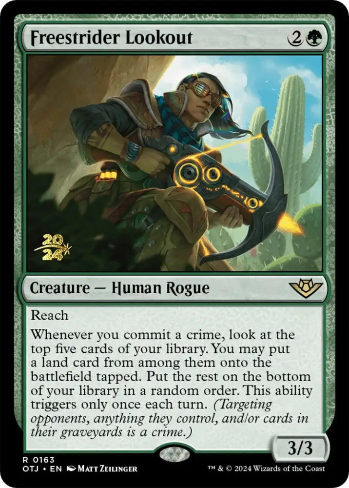 Freestrider Lookout [Outlaws of Thunder Junction Prerelease Promos] - MTG Single