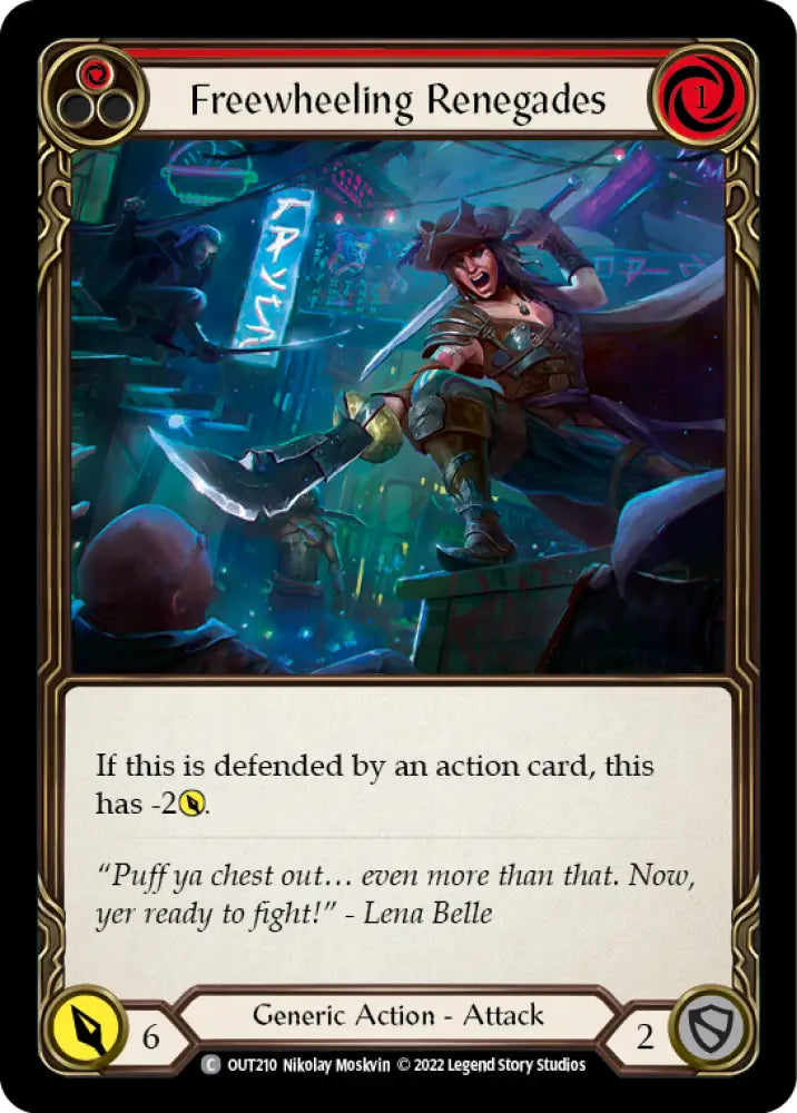 Freewheeling Renegades (Red) [Outsiders] Rainbow Foil - Flesh And Blood Single
