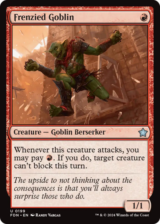 Frenzied Goblin [Foundations] - MTG Single