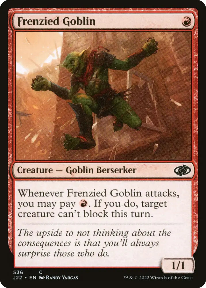 Frenzied Goblin [Jumpstart 2022] - MTG Single
