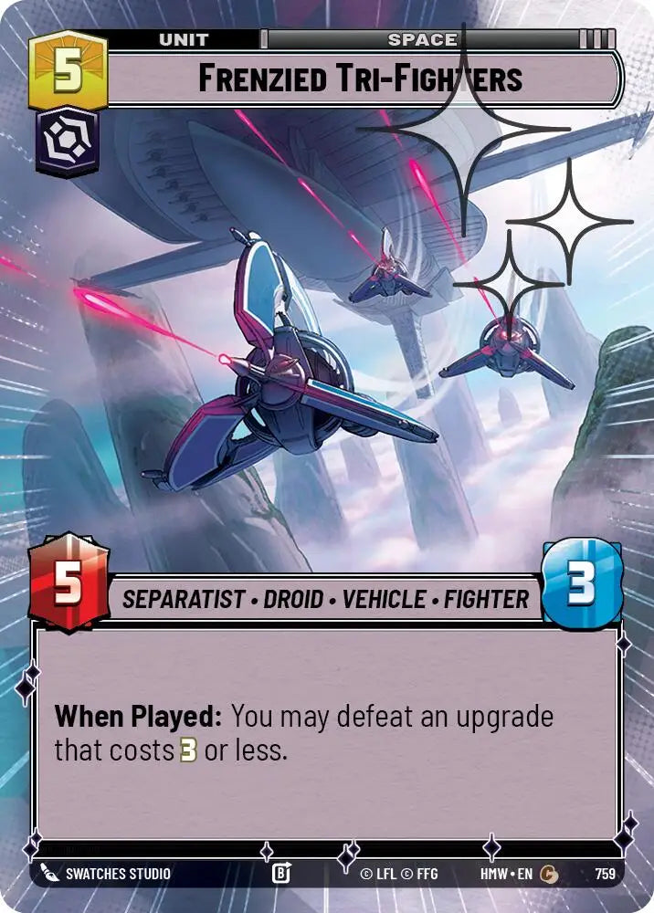 Frenzied Tri-Fighters (Hyperspace Foil) (759) [Homeworlds]