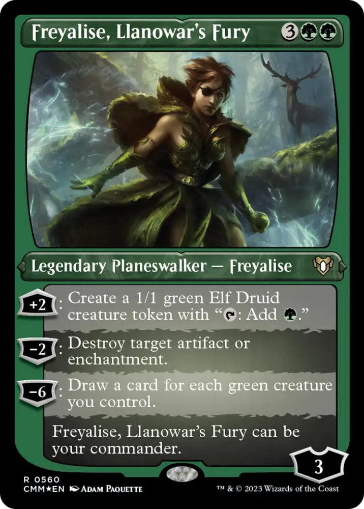 Freyalise Llanowar’s Fury (Foil Etched) [Commander Masters] - MTG Single