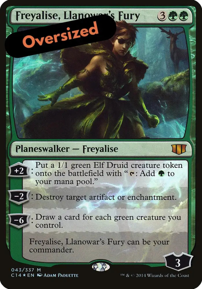 Freyalise Llanowar’s Fury (Oversized) [Commander 2014 Oversized] - MTG Single