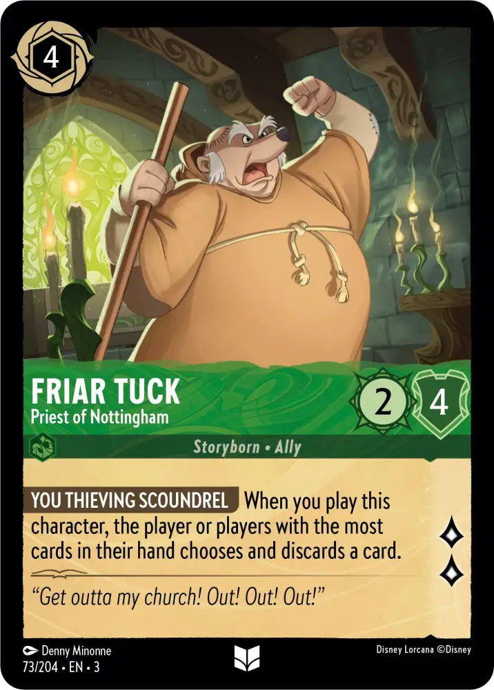 Friar Tuck - Priest of Nottingham (73/204) [Into the Inklands] - Lorcana Single
