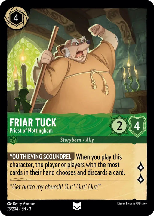 Friar Tuck - Priest of Nottingham (73/204) [Into the Inklands] - Lorcana Single