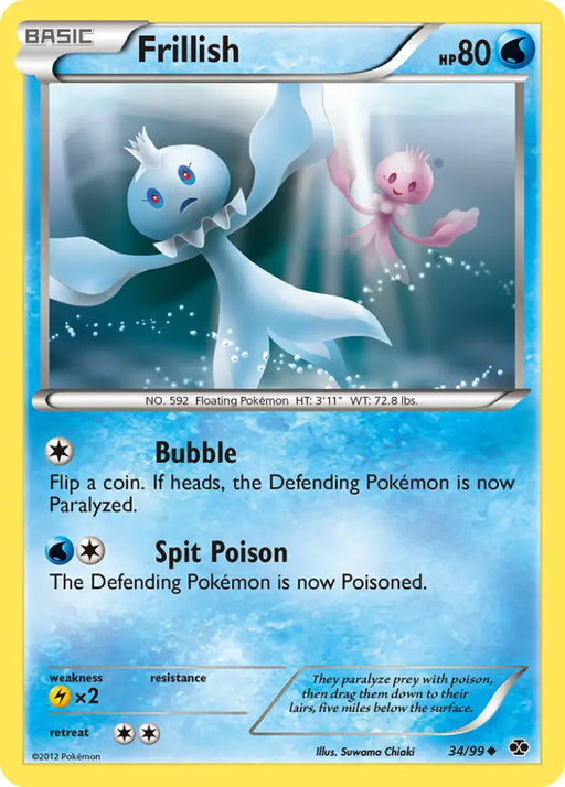 Frillish (34/99) [Black & White: Next Destinies] - Pokemon Single