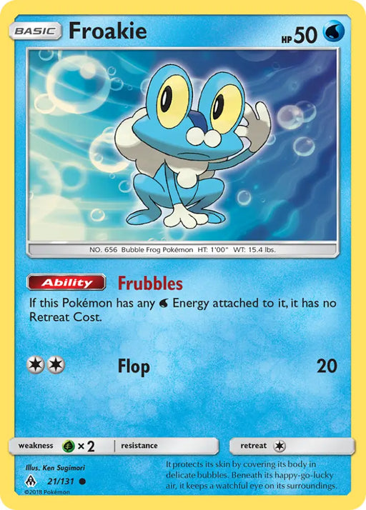 Froakie (21/131) [Sun & Moon: Forbidden Light] - Pokemon Single