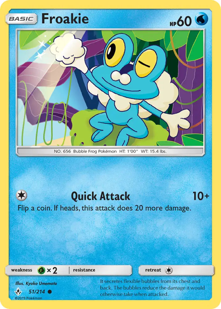Froakie (51/214) [Sun & Moon: Unbroken Bonds] - Pokemon Single