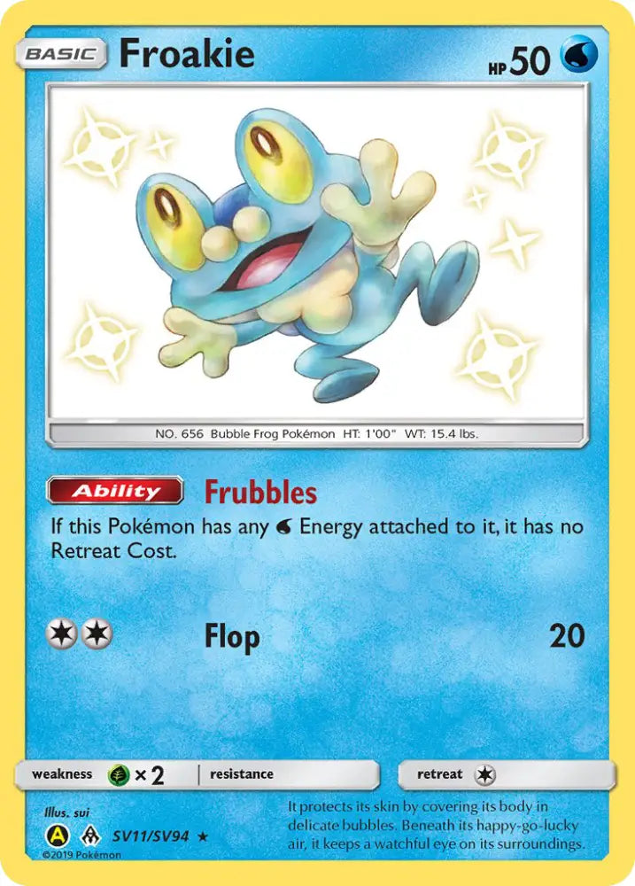 Froakie (SV11/SV94) [Sun & Moon: Hidden Fates - Shiny Vault] - Pokemon Single