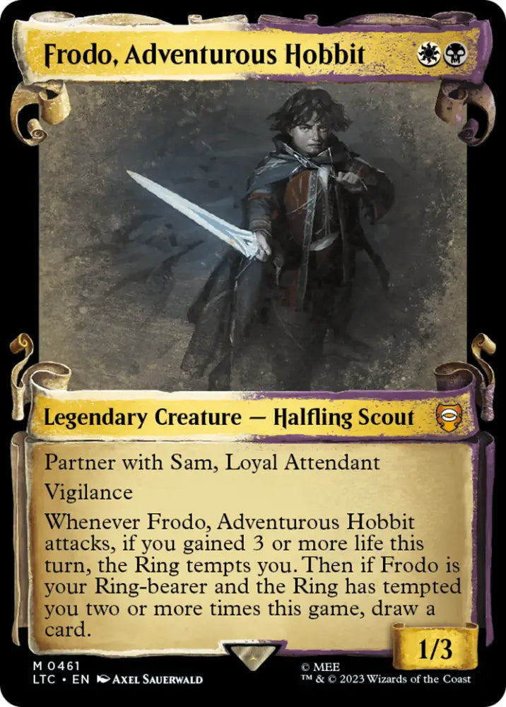 Frodo Adventurous Hobbit [The Lord of the Rings: Tales of Middle-Earth Commander Showcase Scrolls] - MTG Single