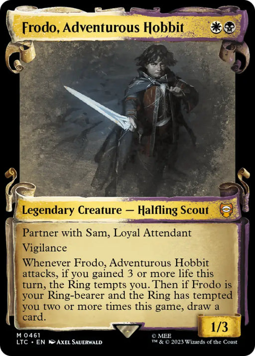 Frodo Adventurous Hobbit [The Lord of the Rings: Tales of Middle-Earth Commander Showcase Scrolls] - MTG Single