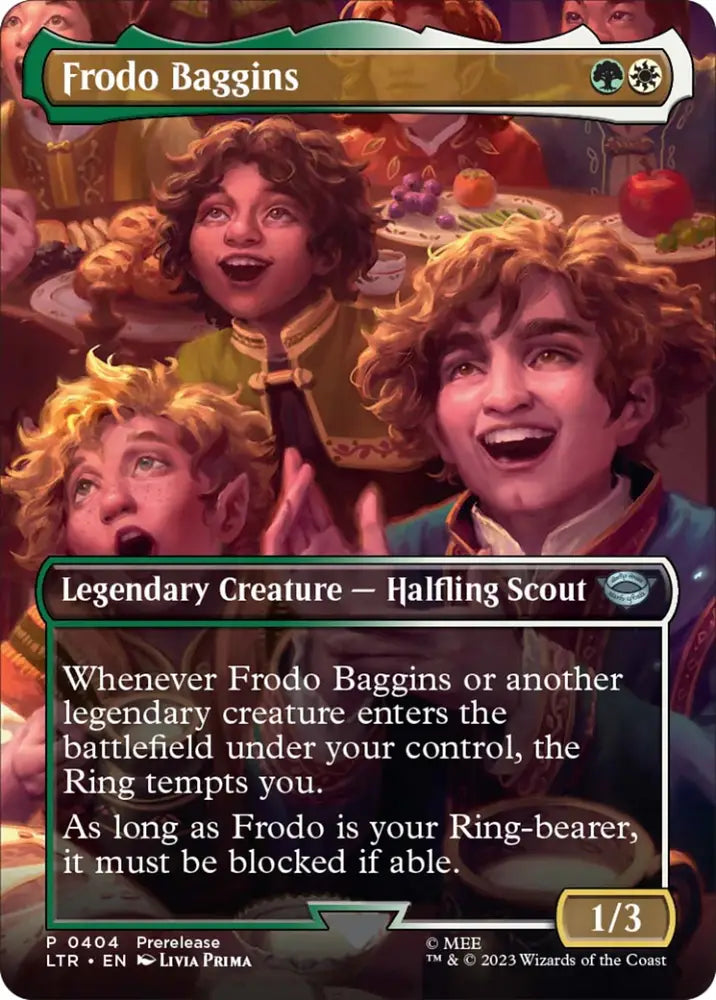 Frodo Baggins (Borderless Alternate Art) [The Lord of the Rings: Tales of Middle-Earth] - MTG Single