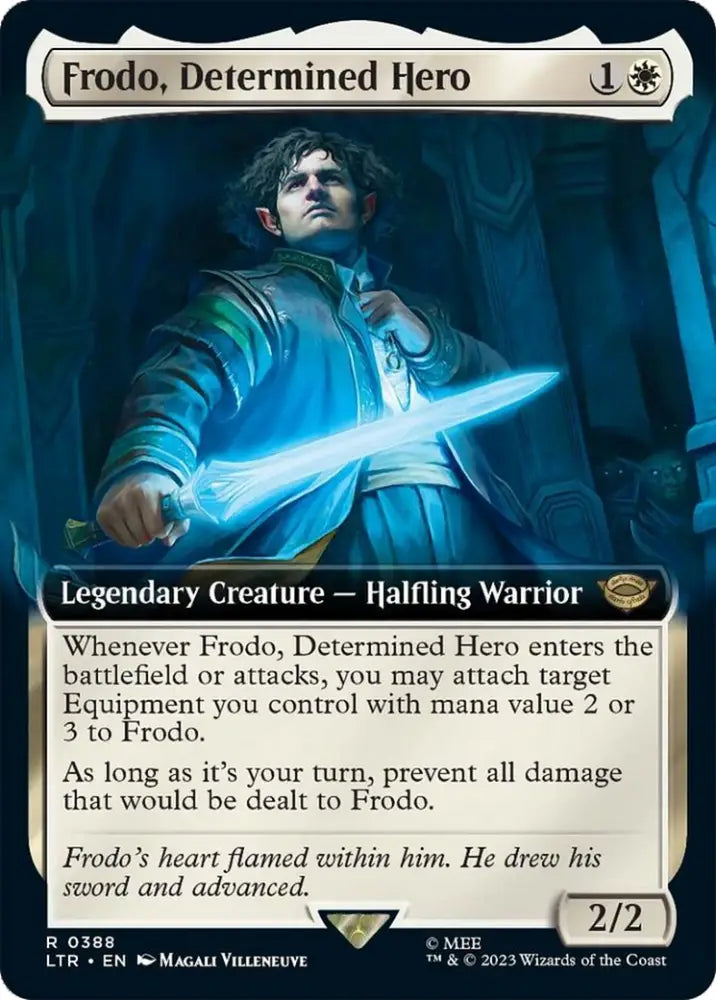 Frodo Determined Hero (Extended Art) [The Lord of the Rings: Tales of Middle-Earth] - MTG Single