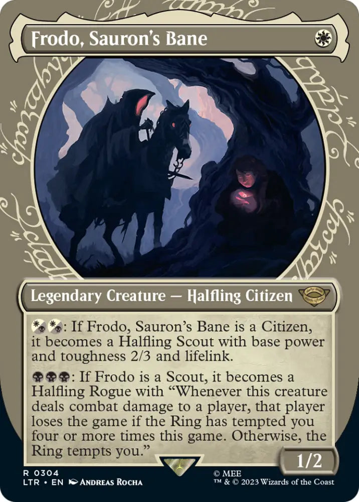 Frodo Sauron’s Bane (Showcase Ring Frame) [The Lord of the Rings: Tales of Middle-Earth] - MTG Single