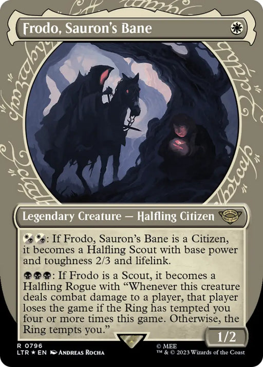Frodo Sauron’s Bane (Showcase) (Surge Foil) [The Lord of the Rings: Tales of Middle-Earth] - MTG Single