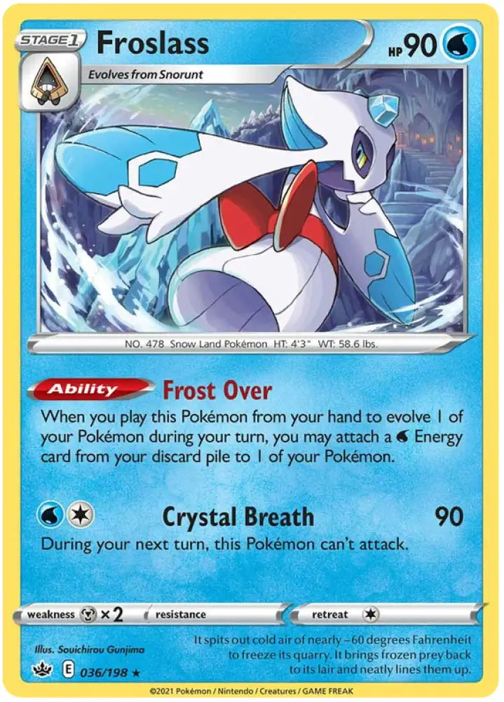 Froslass (036/198) [Sword & Shield: Chilling Reign] - Pokemon Single