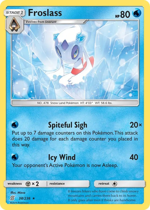 Froslass (38/236) (Theme Deck Exclusive) [Sun & Moon: Unified Minds] - Pokemon Single