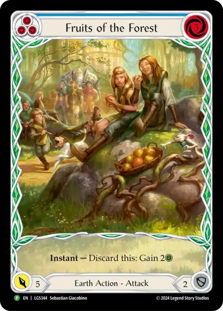 Fruits of the Forest (Blue) [LGS344] (Promo) Rainbow Foil - Flesh And Blood Single