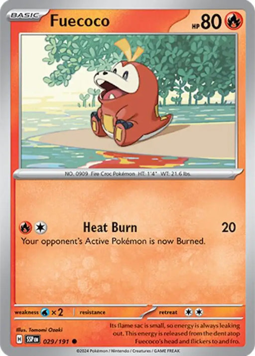 Fuecoco (029/191) [Scarlet & Violet: Surging Sparks] - Pokemon Single