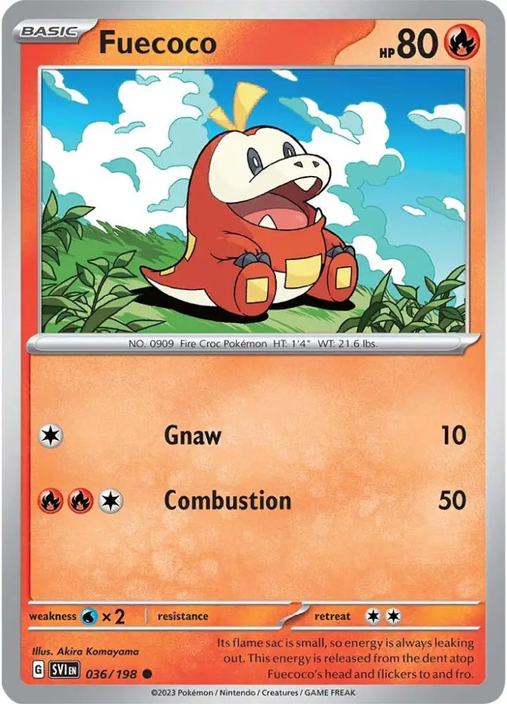 Fuecoco (036/198) [Scarlet & Violet: Base Set] - Pokemon Single