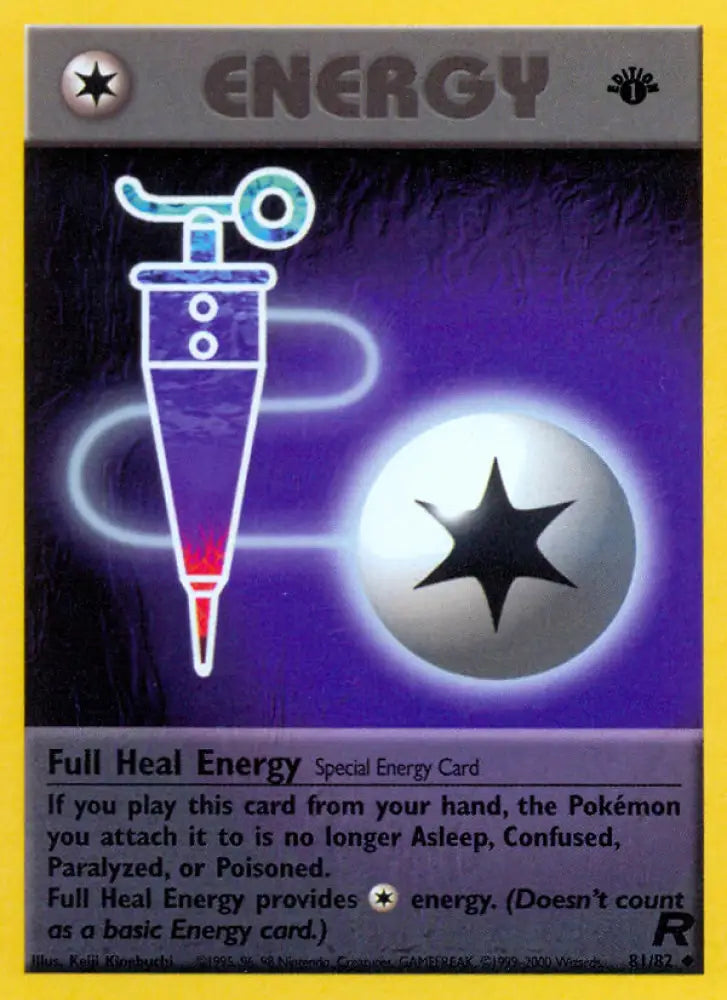 Full Heal Energy (81/82) [Team Rocket 1st Edition] - Pokemon Single