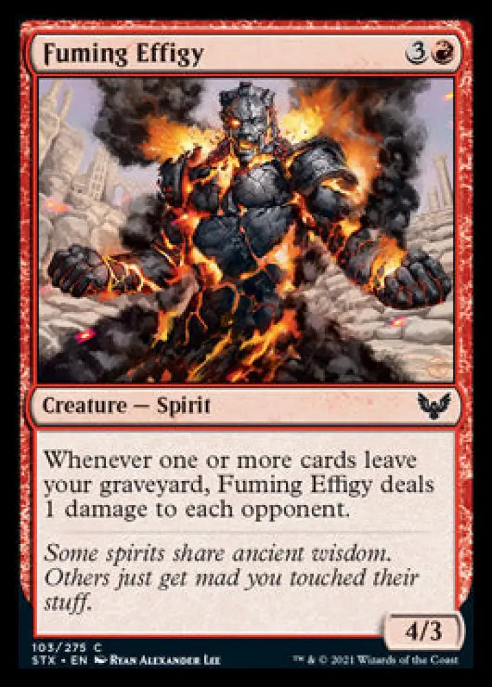 Fuming Effigy [Strixhaven: School of Mages] - MTG Single