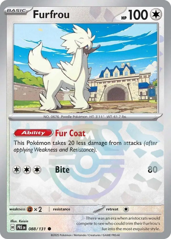 Furfrou (088/131) (Master Ball Pattern) [Scarlet & Violet: Prismatic Evolutions] - Pokemon Single