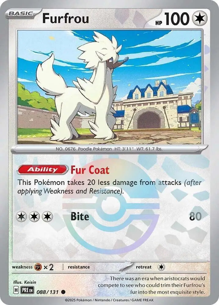 Furfrou (088/131) (Poke Ball Pattern) [Scarlet & Violet: Prismatic Evolutions] - Pokemon Single