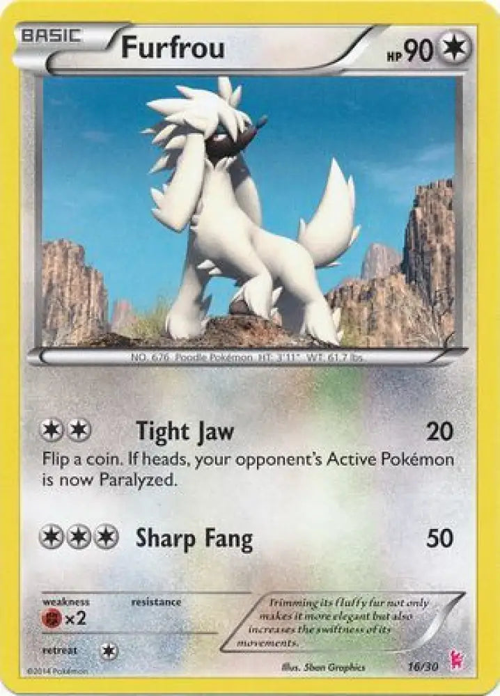 Furfrou (16/30) [XY: Trainer Kit - Sylveon] - Pokemon Single