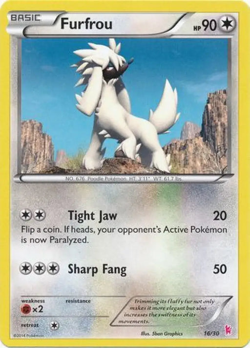 Furfrou (16/30) [XY: Trainer Kit - Sylveon] - Pokemon Single