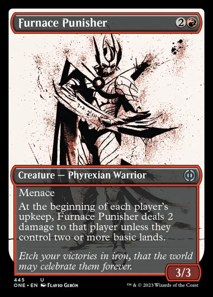 Furnace Punisher (Showcase Ichor Step-and-Compleat Foil) [Phyrexia: All Will Be One] - MTG Single