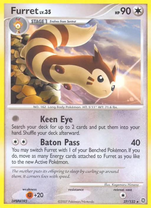 Furret (27/132) [Diamond & Pearl: Secret Wonders] - Pokemon Single