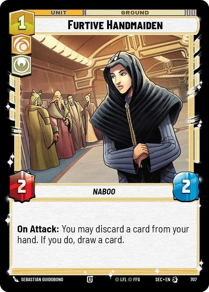 Furtive Handmaiden (Foil) (707) [Secrets of Power]