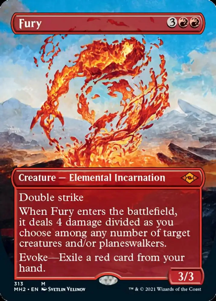 Fury (Borderless Alternate Art) [Modern Horizons 2] - MTG Single
