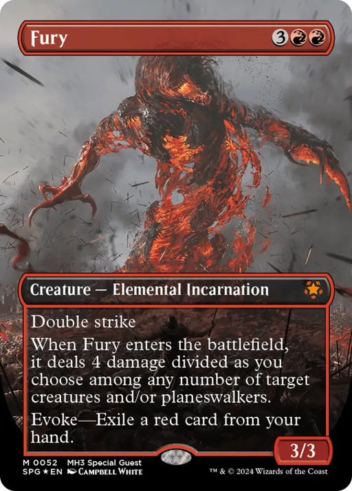 Fury (Borderless) (Textured Foil) [Modern Horizons 3 Special Guests] - MTG Single