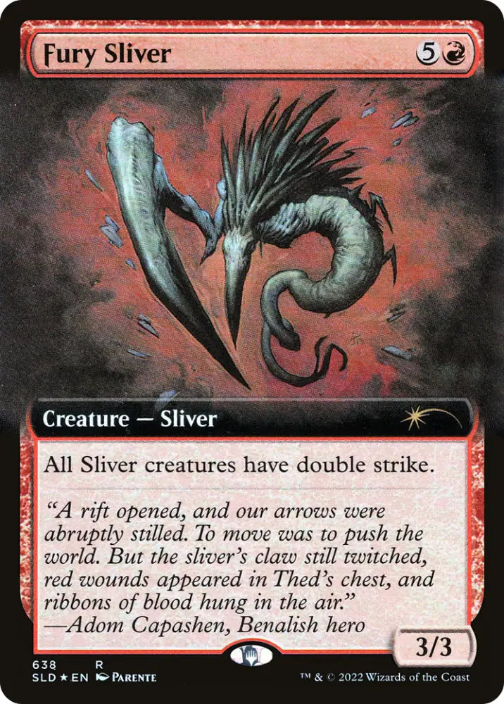 Fury Sliver (Extended Art) [Secret Lair Drop Promos] - MTG Single