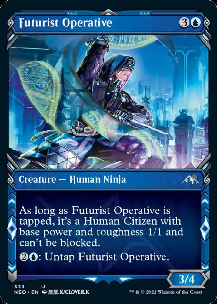 Futurist Operative (Showcase Ninja) [Kamigawa: Neon Dynasty] - MTG Single