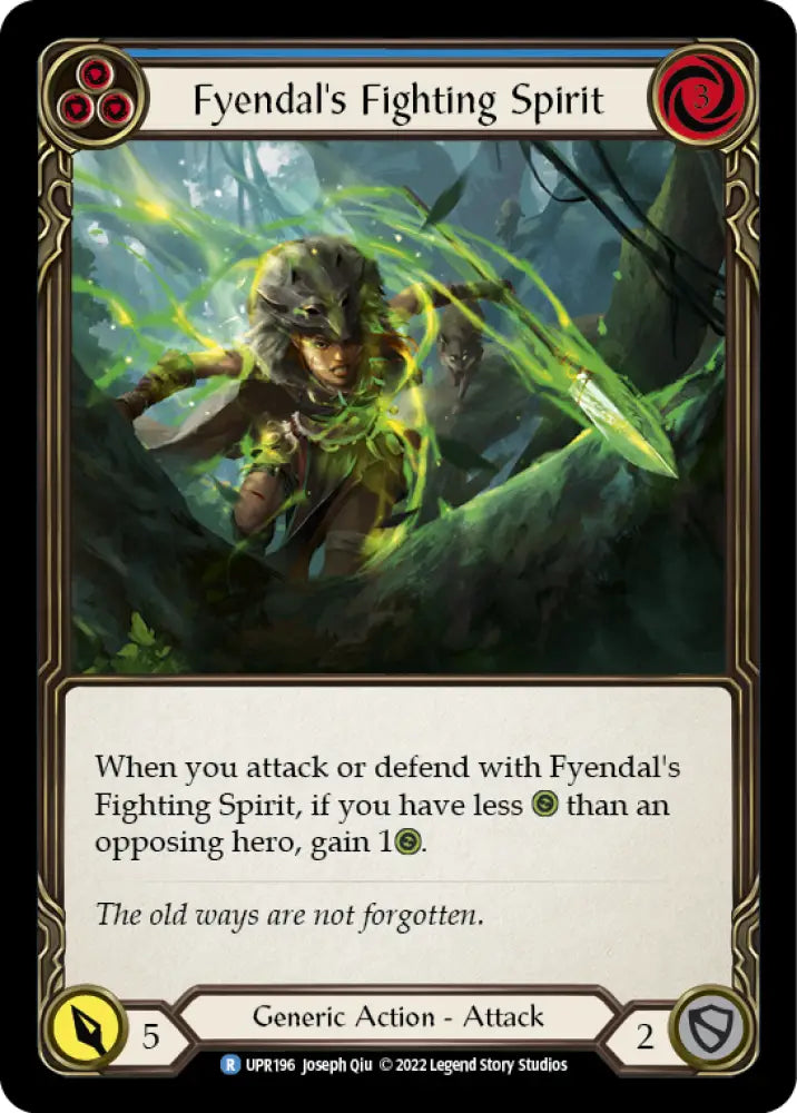 Fyendal’s Fighting Spirit (Blue) [Uprising] Rainbow Foil - Flesh And Blood Single