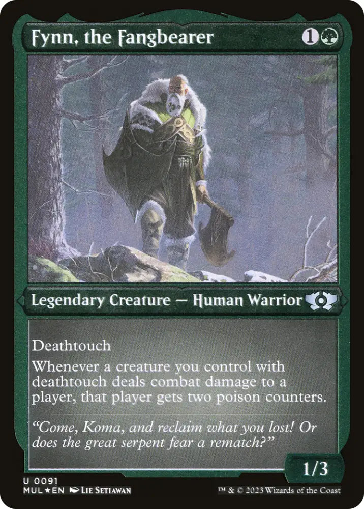 Fynn the Fangbearer (Foil Etched) [Multiverse Legends] - MTG Single