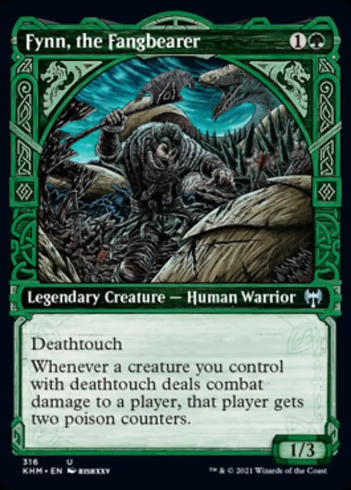 Fynn the Fangbearer (Showcase) [Kaldheim] - MTG Single