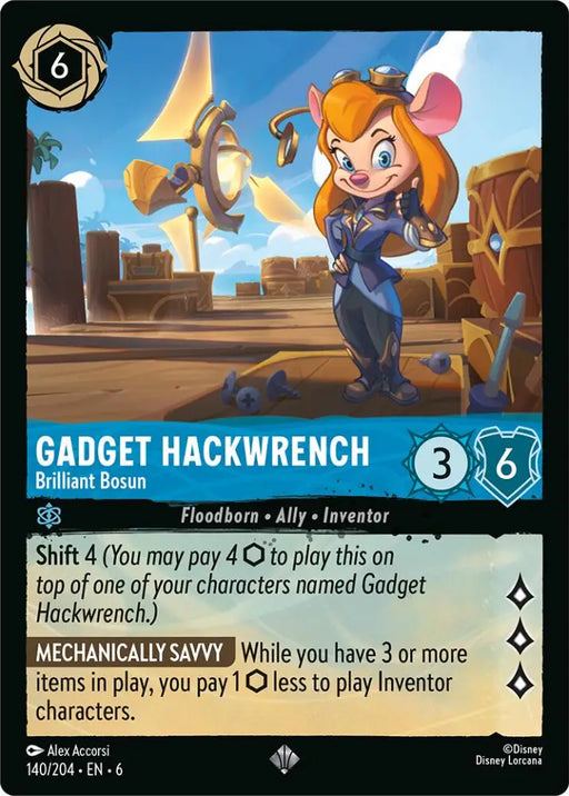Gadget Hackwrench - Brilliant Bosun (140/204) [Azurite Sea] - Lorcana Single