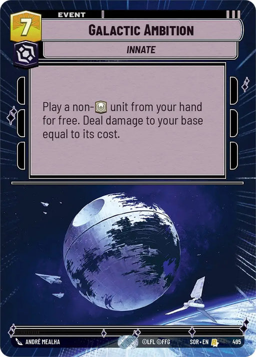 Galactic Ambition (Hyperspace) (495) [Spark of Rebellion] - Star Wars: Unlimited Single