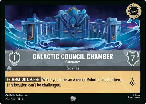 Galactic Council Chamber - Courtroom (204/204) [Azurite Sea] - Lorcana Single