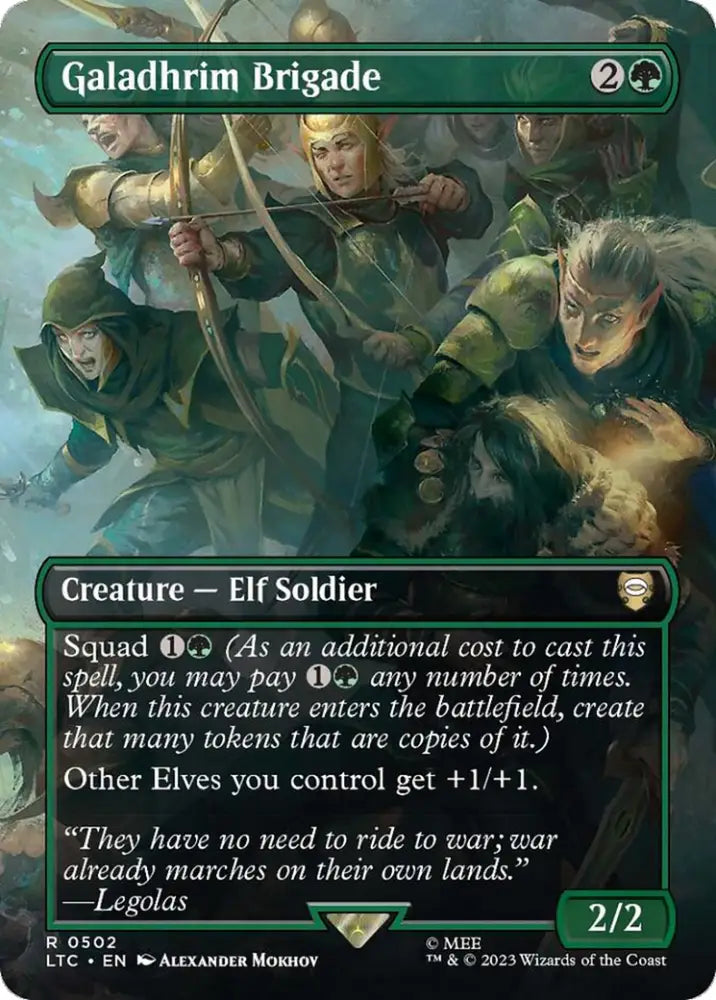 Galadhrim Brigade (Borderless) [The Lord of the Rings: Tales of Middle-Earth Commander] - MTG Single
