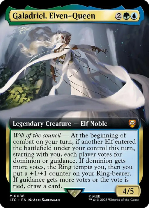 Galadriel Elven-Queen (Extended Art) [The Lord of the Rings: Tales of Middle-Earth Commander] - MTG Single