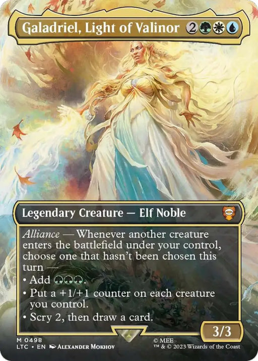 Galadriel Light of Valinor (Borderless) [The Lord of the Rings: Tales of Middle-Earth Commander] - MTG Single