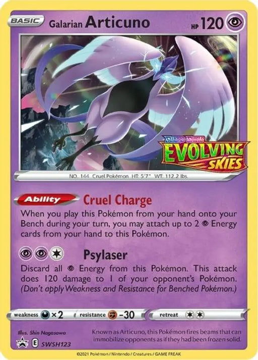 Galarian Articuno (SWSH123) (Prerelease Promo) [Sword & Shield: Black Star Promos] - Pokemon Single