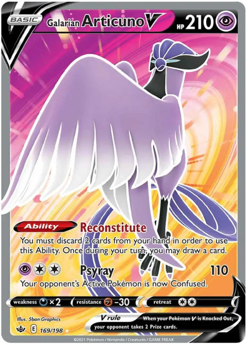 Galarian Articuno V (169/198) [Sword & Shield: Chilling Reign] - Pokemon Single