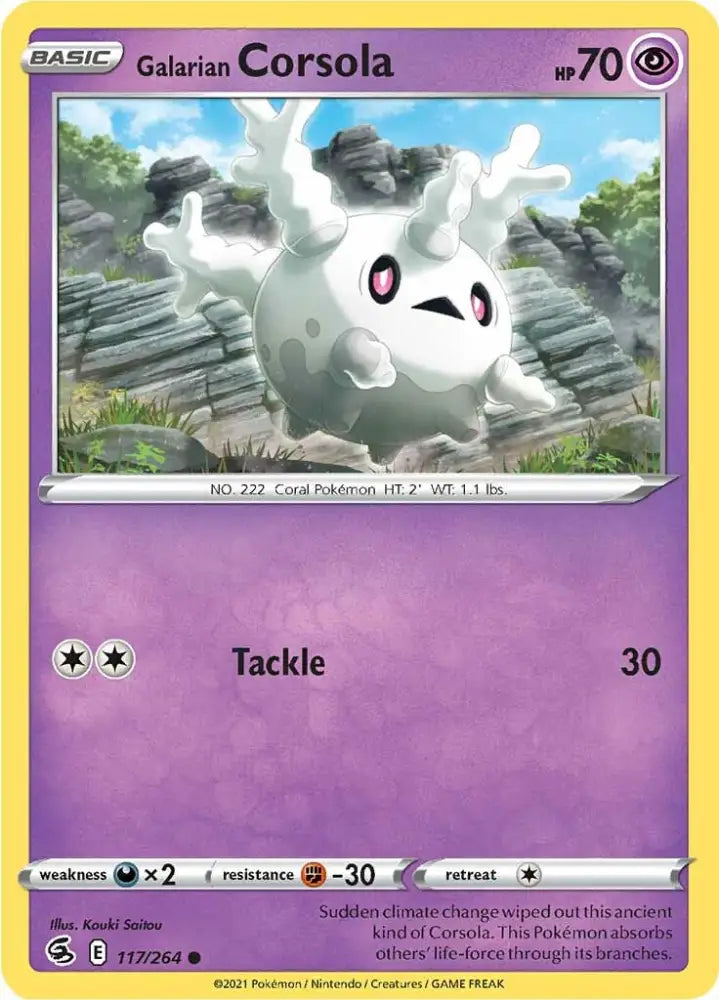 Galarian Corsola (117/264) [Sword & Shield: Fusion Strike] - Pokemon Single